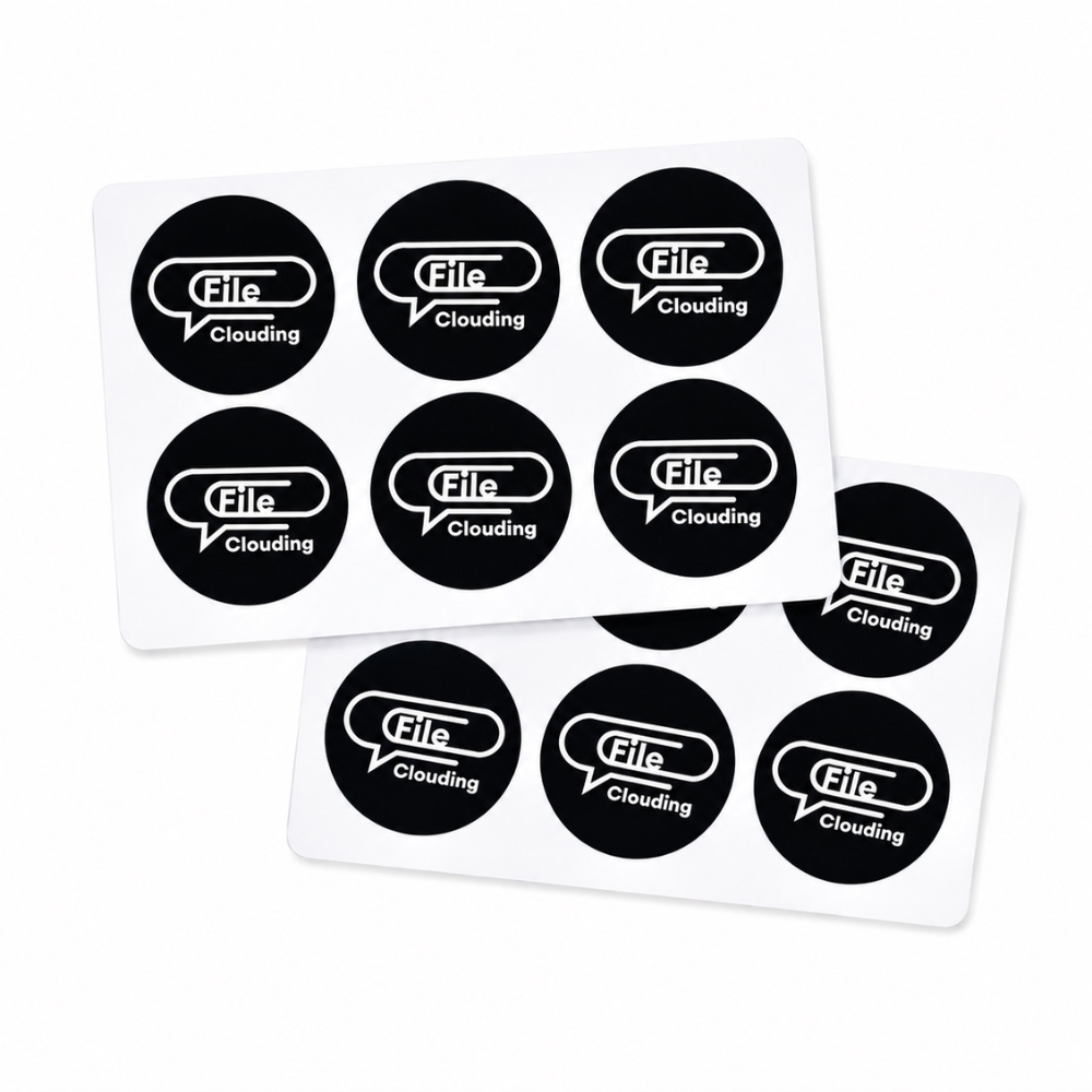 FileClouding black 26mm NTAG213 NFC stickers, image 1